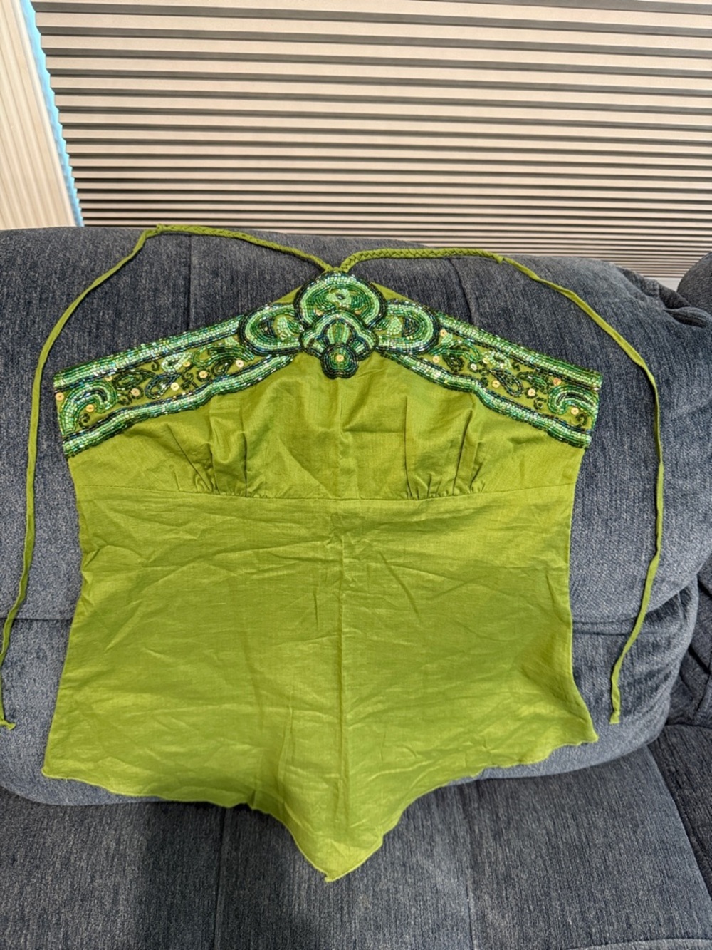New bebe Lime Green Lined Top